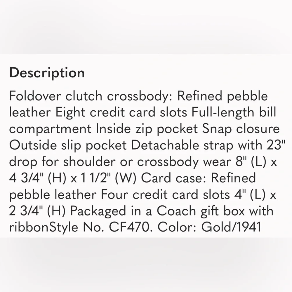 Coach Crossbody and Card Case Set - Picture 10 of 10